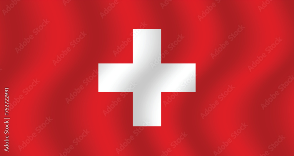 Flat Illustration of Switzerland flag. Switzerland national flag design. Switzerland Wave flag.
Flat Illustration of Switzerland flag. Switzerland national flag design. Switzerland Wave flag.