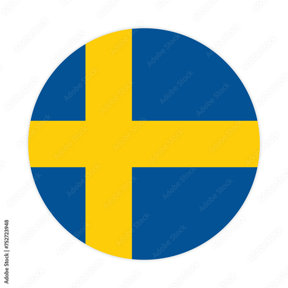 Sweden national flag vector icon design. Sweden circle flag. Round of Sweden flag.
Sweden national flag vector icon design. Sweden circle flag. Round of Sweden flag.