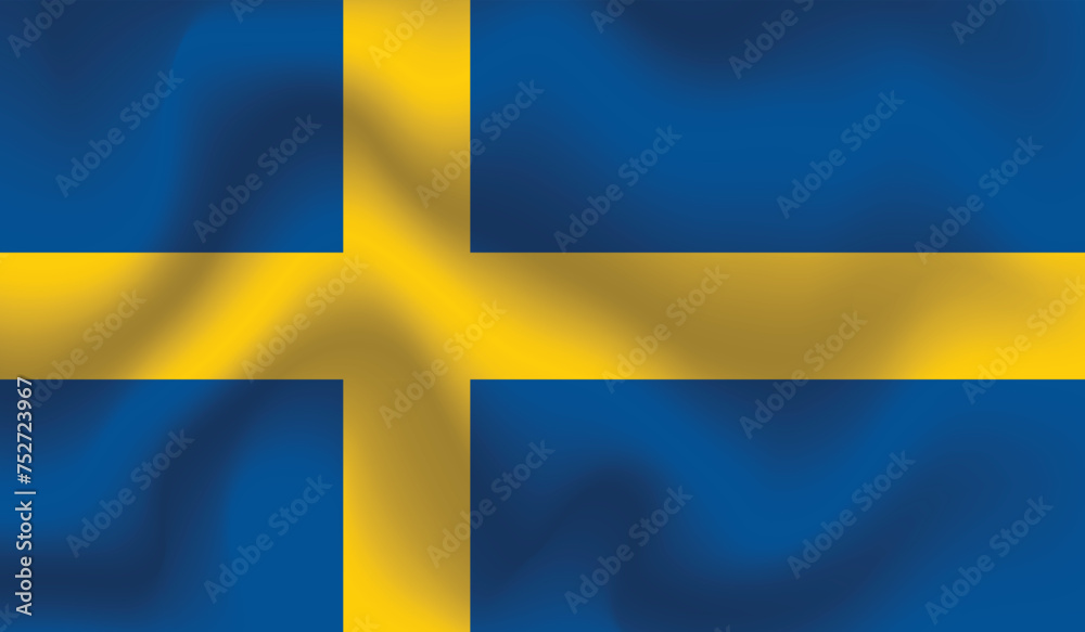 Flat Illustration of Sweden flag. Sweden national flag design. Sweden Wave flag.
Flat Illustration of Sweden flag. Sweden national flag design. Sweden Wave flag.