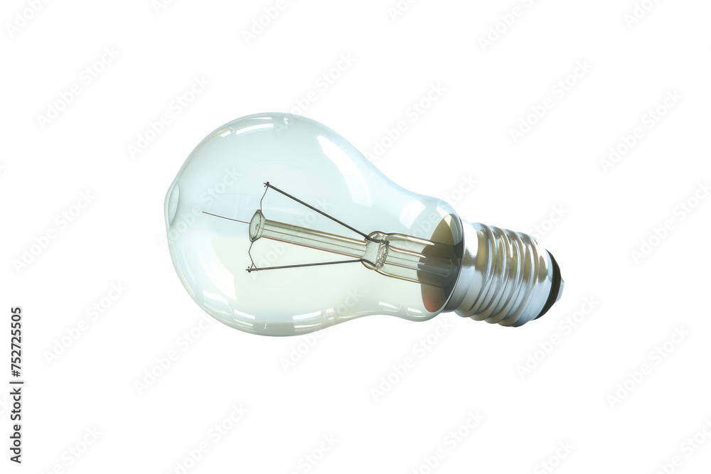 The Light Bulb Isolated On Transparent Background The Light Bulb Isolated On Transparent Background