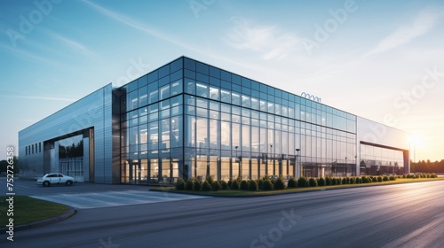 A modern R&D or logistics facility building