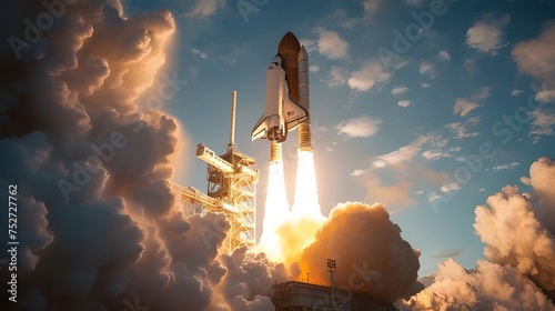 The spaceship is taking off...
