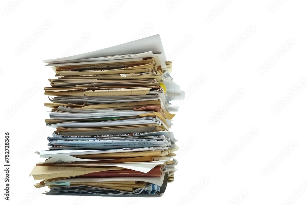 Stacks of Documents Isolated On Transparent Background Stacks of Documents Isolated On Transparent Background