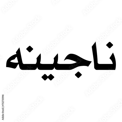 Nageenah Muslim Girls Name Naskh Font Arabic Calligraphy