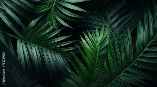Beautiful natural background with textured palm leaves 