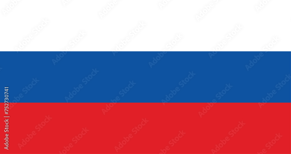 Flat Illustration of Russian flag. Russia national flag design.
Flat Illustration of Russian flag. Russia national flag design.