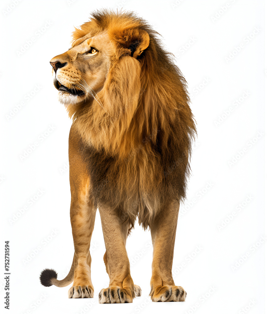 Obraz premium lion isolated on white background