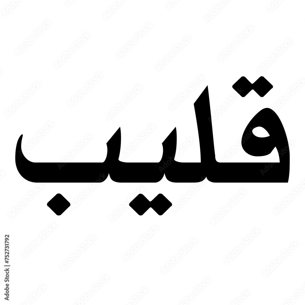 Qaleeb Muslim Girls Name Naskh Font Arabic Calligraphy Qaleeb Muslim Girls Name Naskh Font Arabic Calligraphy