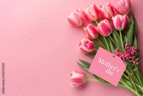 Generations Mother and flowers on mother's day parents Gift box background