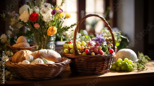 Easter food basket for church blessing