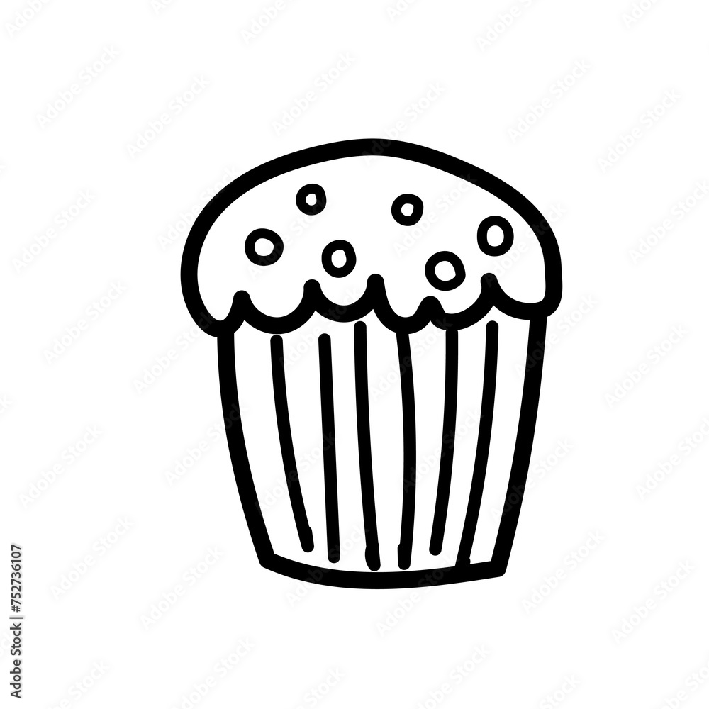 Easter cake doodles hand drawn Easter cake doodles hand drawn