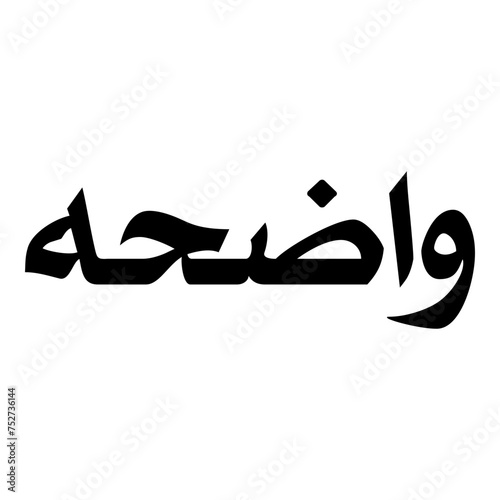 Wadha Muslim Girls Name Naskh Font Arabic Calligraphy
