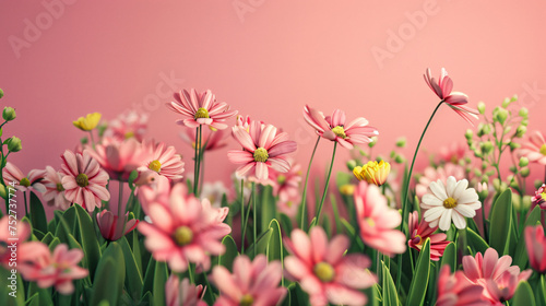 3d rendering of spring flowers wallpapers © Jafger