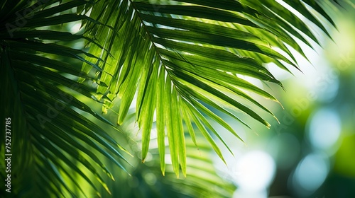 Vibrant green palm trees