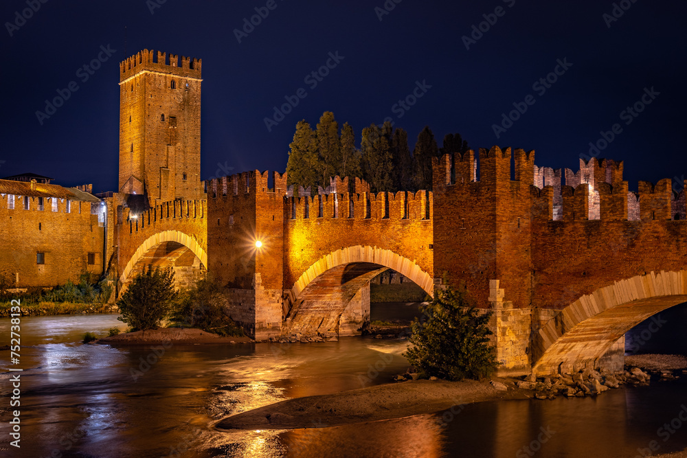 Bridge to the Old Town in Verona, Italy