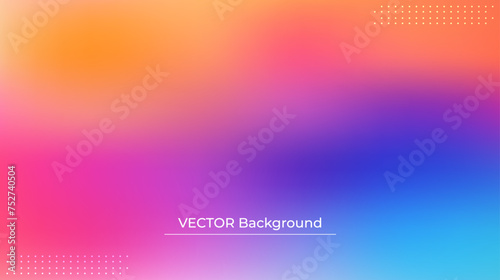 Wallpaper Mural Smooth and blurry colorful gradient mesh background. Modern bright rainbow colors. Easy editable soft colored vector banner template. Premium quality Torontodigital.ca