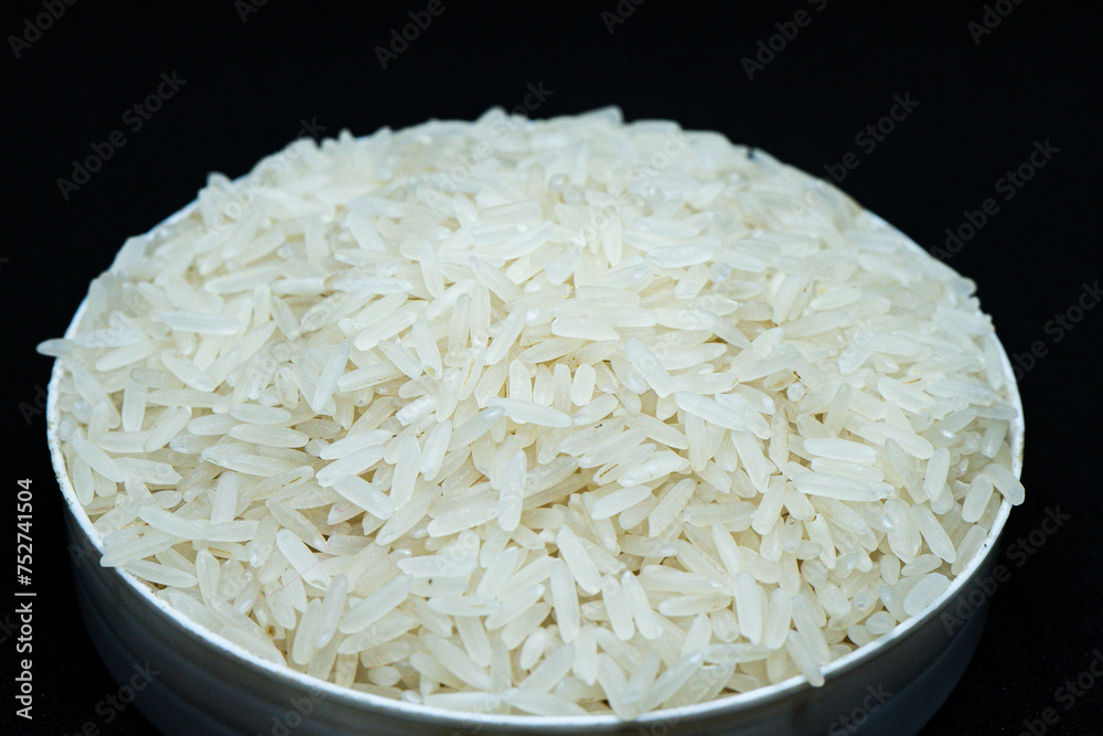 Grains of Perfection Close-up White Raw Rice Photo Grains of Perfection Close-up White Raw Rice Photo
