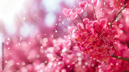 Delicate Pink Flowers Blooming  Spring and Summer Floral Beauty  Romantic Nature Background