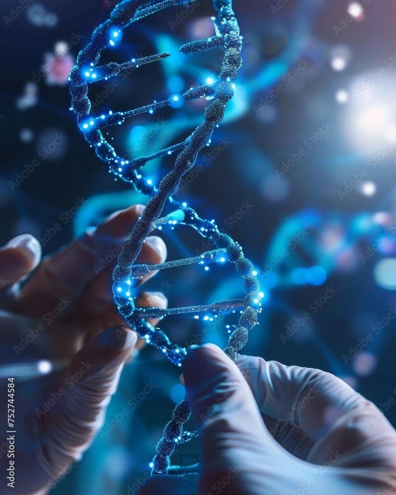 Scientists presenting the latest genetic research updates at an international conference highlighted by groundbreaking findings - obrazy, fototapety, plakaty 