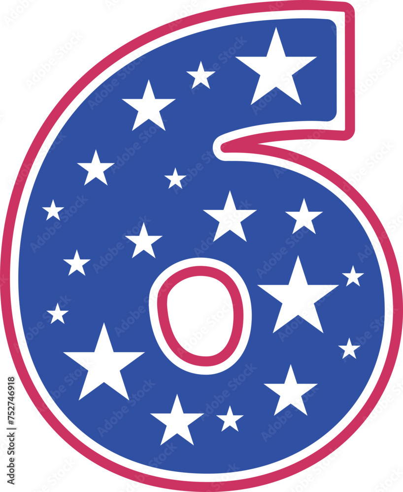 4th Of July Letter USA Flag Star And Stripe 6 six 4th Of July Letter USA Flag Star And Stripe 6 six