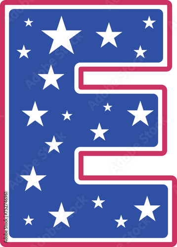 4th Of July Letter USA Flag Star And Stripe e