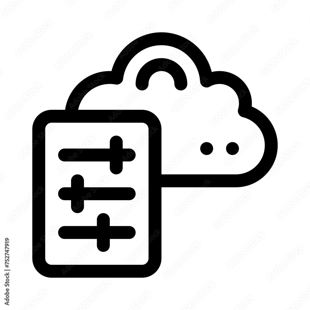 cloud line icon