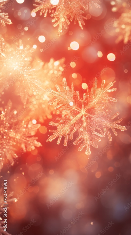 Christmas snowflakes winter background with bokeh. Christmas snowflakes winter background with bokeh.