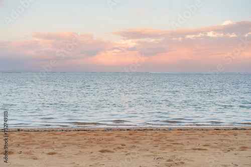 Beautiful deserted beach at dusk © LI