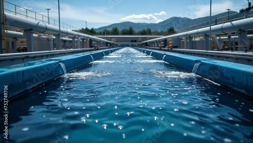 Innovative water treatment plant, purifying for sustainability, essential resource management