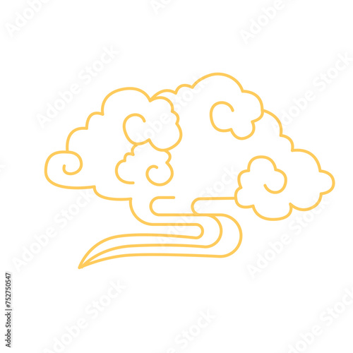 Auspicious line style cloud