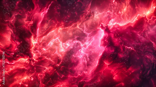 Mystical Space Nebula, Universes Beauty in Abstract Astronomy, Colorful Galaxy Exploration Backdrop
