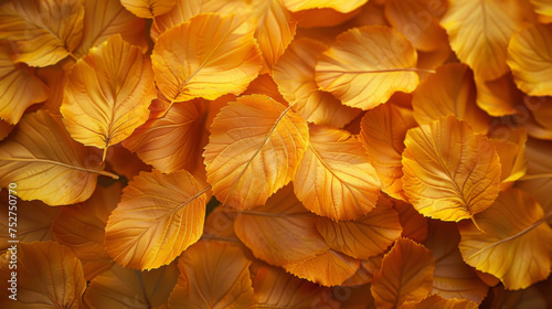 background texture of yellow leaves autumn leaf background.