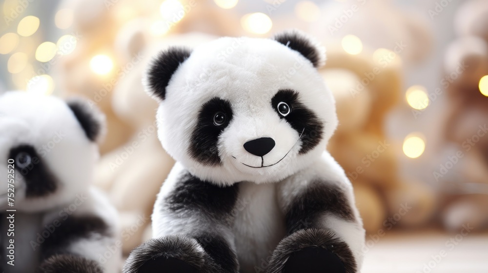 Cute badger plush toy, closeup. Cute badger plush toy, closeup.