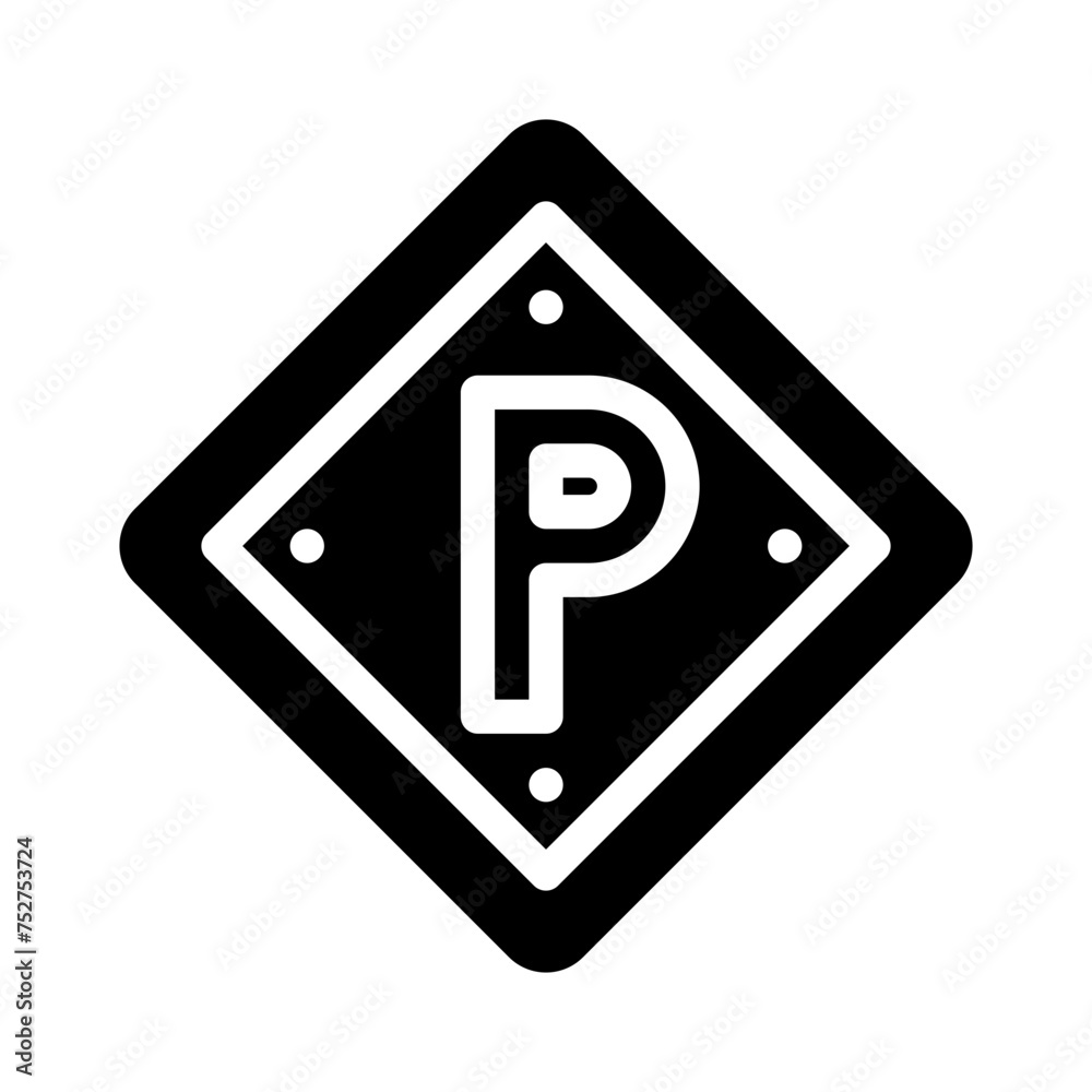 parking glyph icon