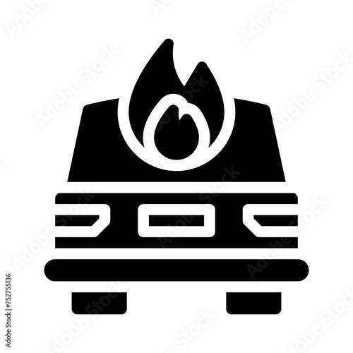 fire glyph icon