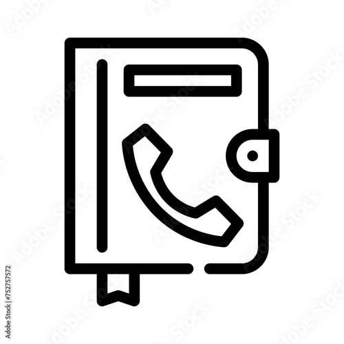 telephone book line icon