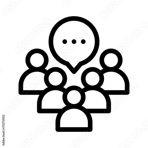 focus group line icon