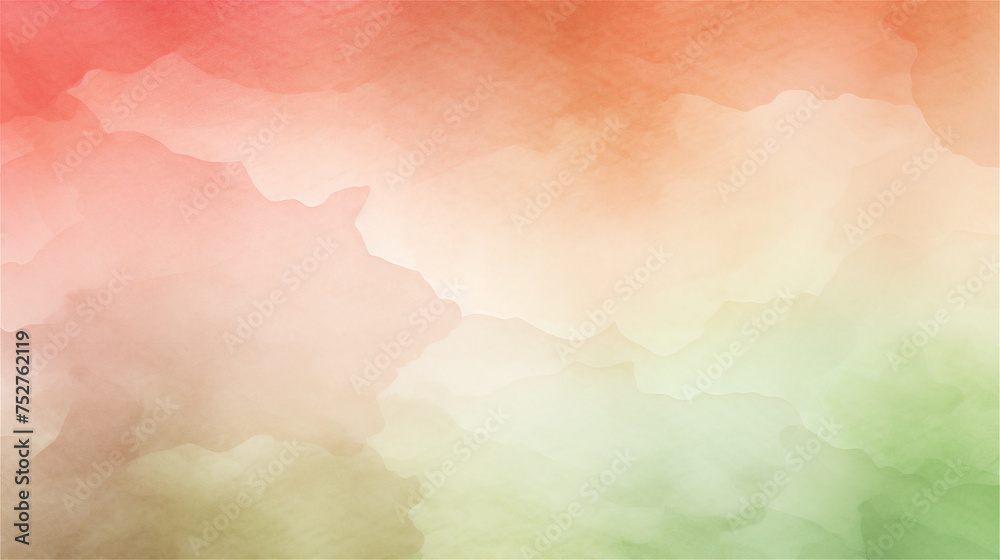 Serene Dawn: Warm Watercolor Transition from Coral to Soft Green
