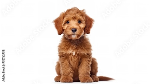 Adorable Cobberdog Companionship: Cute Labradoodle Puppy