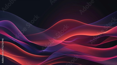 dark background with purple blue orange waves
