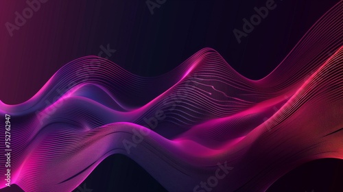 abstract purple background with pink waves