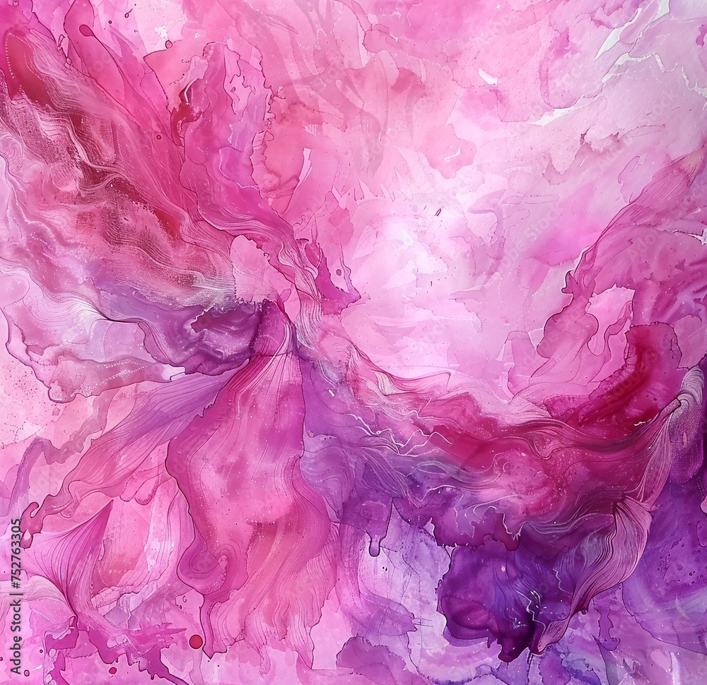 Pink and Purple Abstract Artwork A Colorful Expression of Creativity for the Month of Love Generative AI