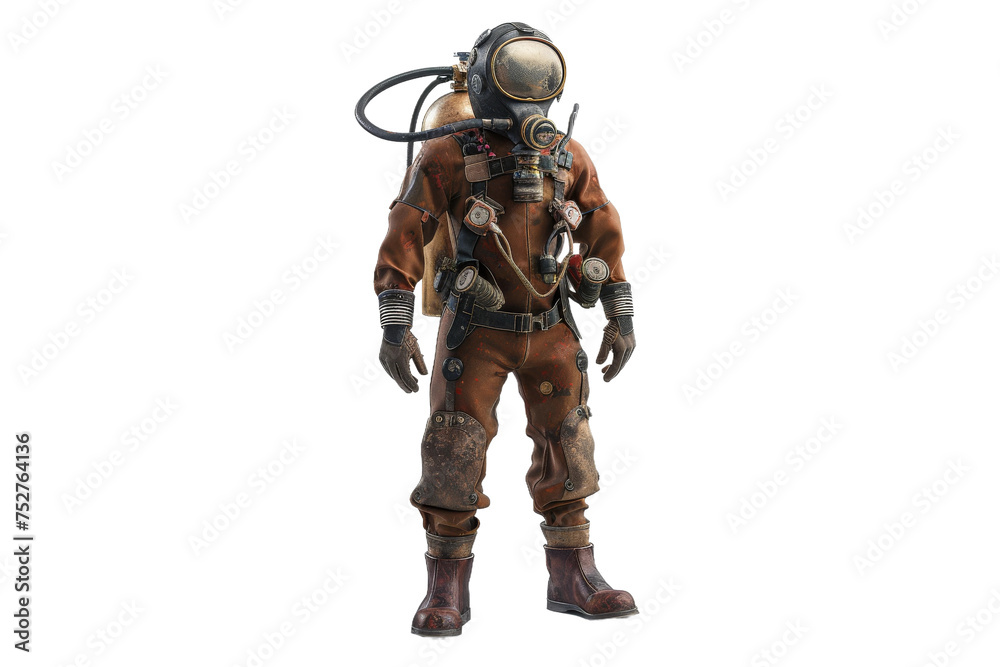Diving Suit Clear Display on transparent background,
