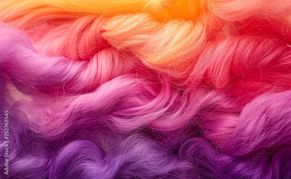 Colorful Hair Trend Pink, Purple, and Rainbow Hues Generative AI