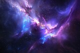 Purple Nebula A Celestial Splash of Color Generative AI