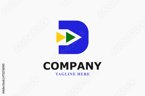 letter d arrow video play modern logo Free Download letter d arrow video play modern logo - GFXLoad
