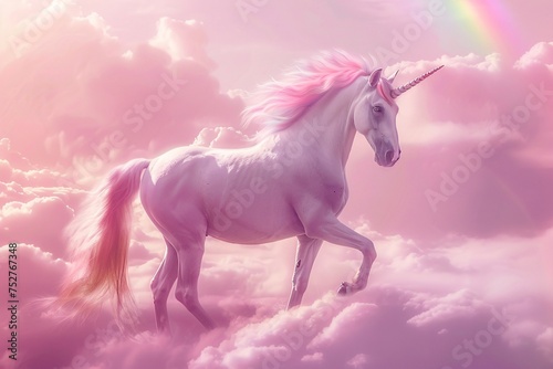 Pink Unicorn in a Pink Cloud Generative AI