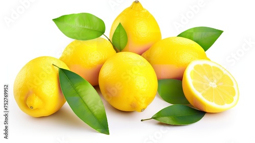 Citrus Symphony  Collection of Organic Lemons Isolated