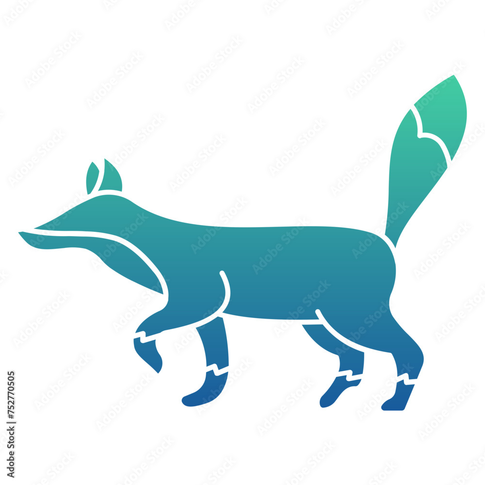 Fox Flat Gradient Style