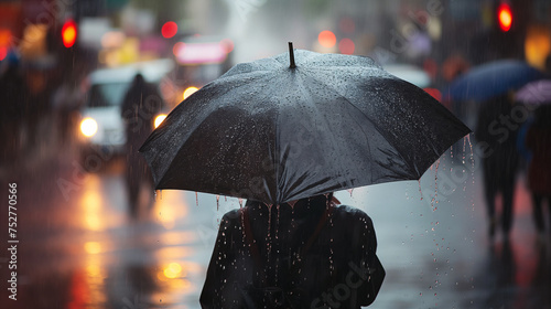 women holding umbrella in rain